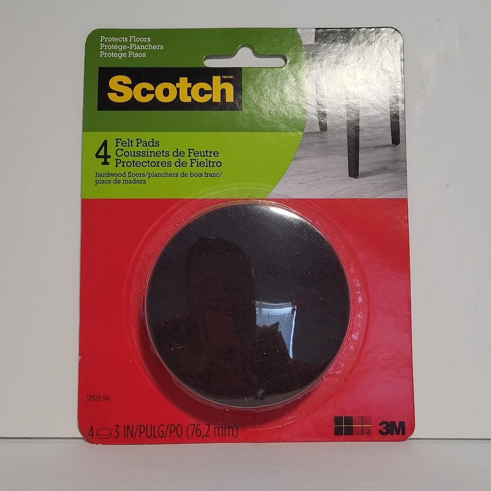 Scotch 4 Felt Pads floors and other Surface 3m